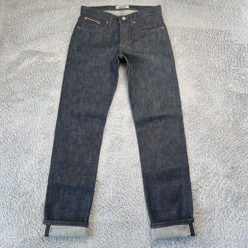 Naked & Famous Selvedge Jeans Mens 30x34 Blue Weird Guy Tapered Slim Denim NWOT